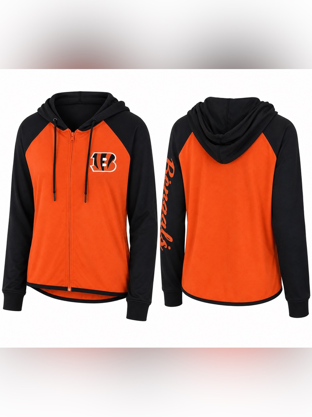 🆕 Fanatics Cincinnati Bengals Full Zip Hooded Jacket Women’s Large NWT - Picture 2 of 2
